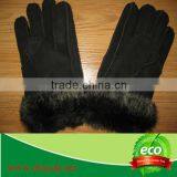 Unisex High Quality Wholesale Fashion Natural Lambskin Leather Gloves thumbnail-5