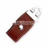 Hot Sale Leather USB Flash Disk , Write Protected Usb Flash Drive