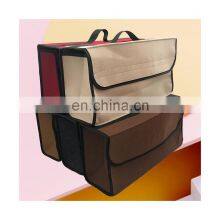 Trunk Organizer Felt Cloth Foldable Indoor Car Storage Bag Suv Car Ice Pack Storage Bag Rear Seat Cargo Box Wine thumbnail-2