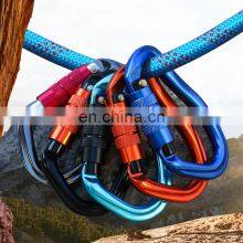 JRSGS 23KN Heavy Duty 7075 Aluminium Alloy Carabiner Clip, D-Ring Clip Hook Clip Tool Carrier Carabiner S7109TN thumbnail-1