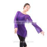 (WE01119) Ballet Warm Up, Dance Warm Up, Mesh Dance Tops, Long Sleeve Dance Tops thumbnail-4