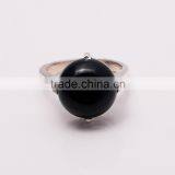 BLACK SPINEL RING ,925 Sterling Silver Jewelry Wholesale,WHOLESALE SILVER JEWELRY,SILVER EXPORTER,SILVER JEWELRY FROM INDIA thumbnail-1