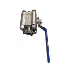 API Three Way SS201 Ball Valves Screwed End Little Size 300# Ball Valve Thread Connection SS Ball Valve thumbnail-1