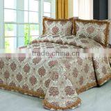 3 Pcs Gorgeous Jaquard Quilt Bedding Set In Brown Color