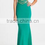 New Style Embroidery Seqins Gorgeous Crystal V Neck Women Sexy Formal Dress thumbnail-1