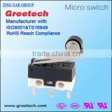 Small Simulater Roller Lever Micro Switch With PCB Terminal thumbnail-2