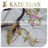 Indian Beaded Tulle Embroidery Bridal Laces Fabrics thumbnail-6