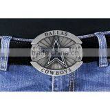 Lead & Nickel Free Dallas "Cowboys" Logo Silver Tone Belt Buckle thumbnail-1