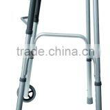 Two Button Easy Folding Aluminum Walker With 5' Castors thumbnail-3