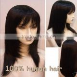 Hot fashion #1B Silky Straight, Soft & Beauty Peruvian hair lace front wig
