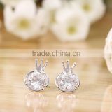 wholesale 925 sterling silver clover shaped top design earring
