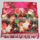 100% Silk Double Layer Hot Sale Digital Print Custom Design Fashion Silk Scarf