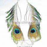 colorful feather earrings