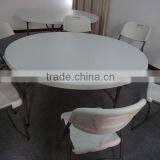 Hot Saling Round Shape Blow Moulded Foldable Table thumbnail-3