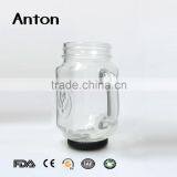 380ml Screw Top Lid Engraving Glass Mason Jars With Handles thumbnail-1