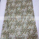 Newest Sequinse Organza Lace Fabric CL3099-3 thumbnail-1