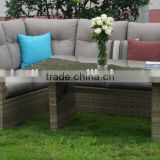 New model good design outdoor garden rattan sofa with cylinder adjuster wicker corner sofa set rattan corner sofa set