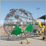 Outdoor Modern Stainless Steel Global Sculpture for Decoration thumbnail-1