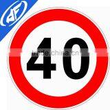 Reflective Adhesive 40 Yard Limit Road Sign