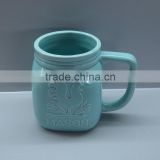 square Mug Ceramic mason jar beer mug