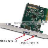Desktop PCIe to USB 3.1 Type-c + Type A Port Adapter PCI-E to USB-C 10Gb thumbnail-2