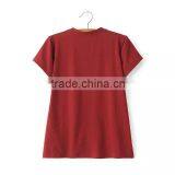 Cheap China Wholesale Clothing Cotton Round Collar t Shirt for Girls thumbnail-2