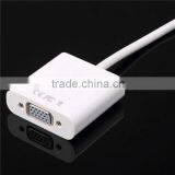 Wholesale White Mini dp to VGA Converter PC Laptop to Monitors thumbnail-1