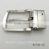 Zamac Turning Pin Buckle Silver Brush Mirror Polish Nickel-free Good Price Revert Functional Pin Belt Buckle Screws Fixed thumbnail-4
