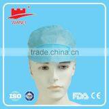 Food processing nonwoven peaked bouffant cap,disposable peaked cap