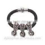 Kingman Cheap Best Selling Leather Baseball Seam Bracelet thumbnail-1