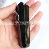 Natural Black Obsidian Cheap Smoking Pipes for Sale thumbnail-2