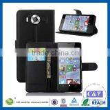 C&T Black Credit Card Holder PU Leather Wallet Flip Case Cover for Microsoft Lumia 950