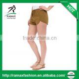 Ramax Custom Women Sport Casual Fleece Shorts With Scalloped Hem thumbnail-2