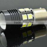Error Free Canbus Projector White 12 LED 5050 Backup Reverse Light Bulb BA15S 1156 P21W S25 Auto Car Parking Lamps With Lens thumbnail-3