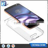 Amazon Hot Sale Anti Scratch Ultra Thin Soft TPU Transparent Acrylic Combo Case Back Cover For Moto Z Force Clear Case thumbnail-5