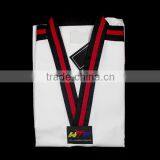 WTF Taekwondo Uniform Black+red Strips Taekwondo Suits