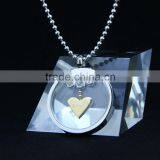 Stainless Steel Round Glass Charm Pendant for Wholesale thumbnail-3