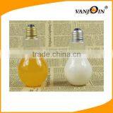 Factory Supply Golden Screw Cap Wholesale Light Bulb Shape Plastic Juice Beverage Bottle thumbnail-1