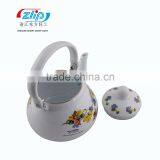 1.5L Pearl Shape Good Quality Enamel Tea Kettle Decorated thumbnail-1