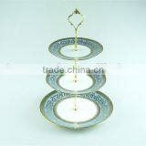 3 Tier Cheap Decal Ceramic Cake Plate Stand for Weeding/party Use in Stock thumbnail-2