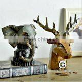 Unique Mechanical Style Resin Elephant Deer Head Ornament thumbnail-2
