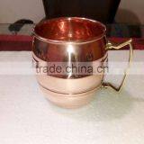 NEW ARRIVAL BPA FREE SMOOTH MOSCOW MULE 100% COPPER BARREL 16 OZ MUG thumbnail-2