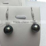 Black Tahitian Pearl Earrings thumbnail-1