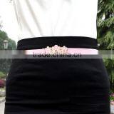 Wholesale Flower Pattern Enamel Buckle Women Lady PU Waist Belt thumbnail-4