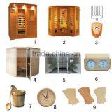 Red Cedar Far Infrared Solid Wooden Sauan Room ,customized Indoor Sauan Room thumbnail-6