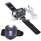Waterproof Tactical LED Display 4-Mode Rechargeable Flashlight Wrist Watch thumbnail-2