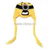 Hot Sale Baby Hats Yellow Cartoon Baby Hats Mini Baby Knitted Hats thumbnail-4
