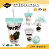 Hot Sale Bpa Free 3D Cute 16oz Plastic Cup With Lid and Straw thumbnail-1