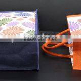 Customize Biodegradeable Flora Print Jute Tote Bag With Padded Rope Handle thumbnail-3