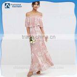 Custom Full Print Fancy Fashion Ladies off Shoulder Dress Maxi Wedding Dress 2016 Bridal Dressed High Quality 2016 thumbnail-1